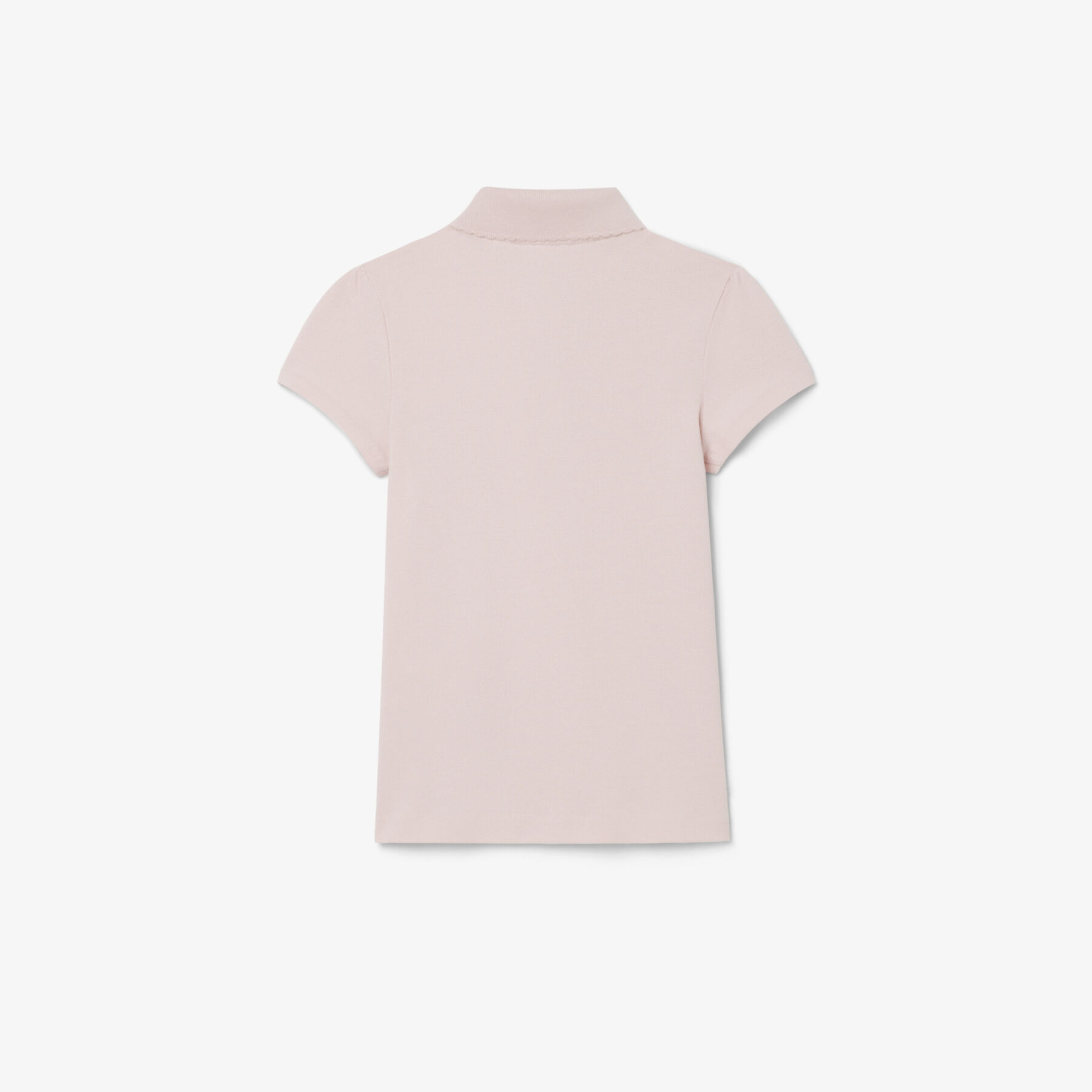 lacoste scalloped collar pique polo shirt