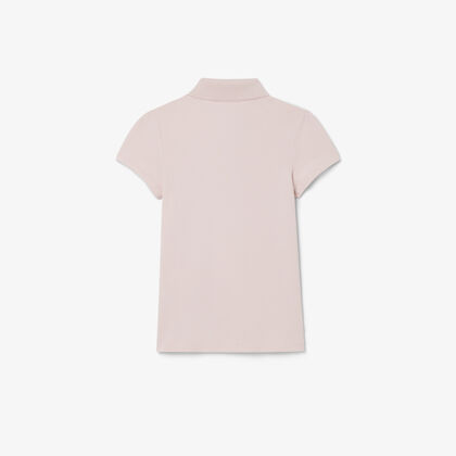 Scalloped Collar Pique Polo Shirt
