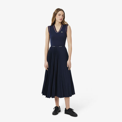 Long Pleated Elasticated Waist Skirt