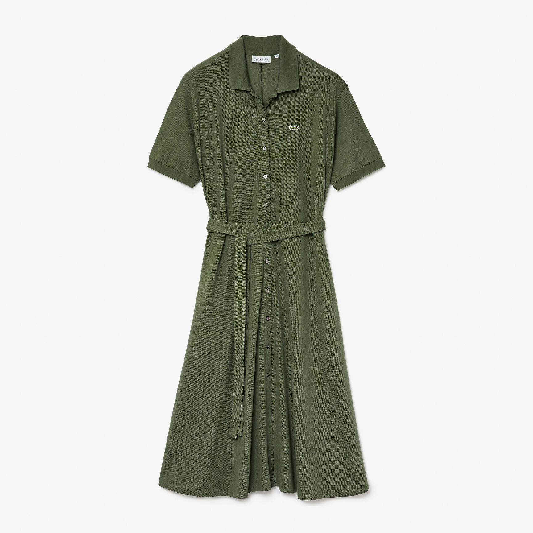 Women's Cotton Piqu&eacute; Belted Polo Dress