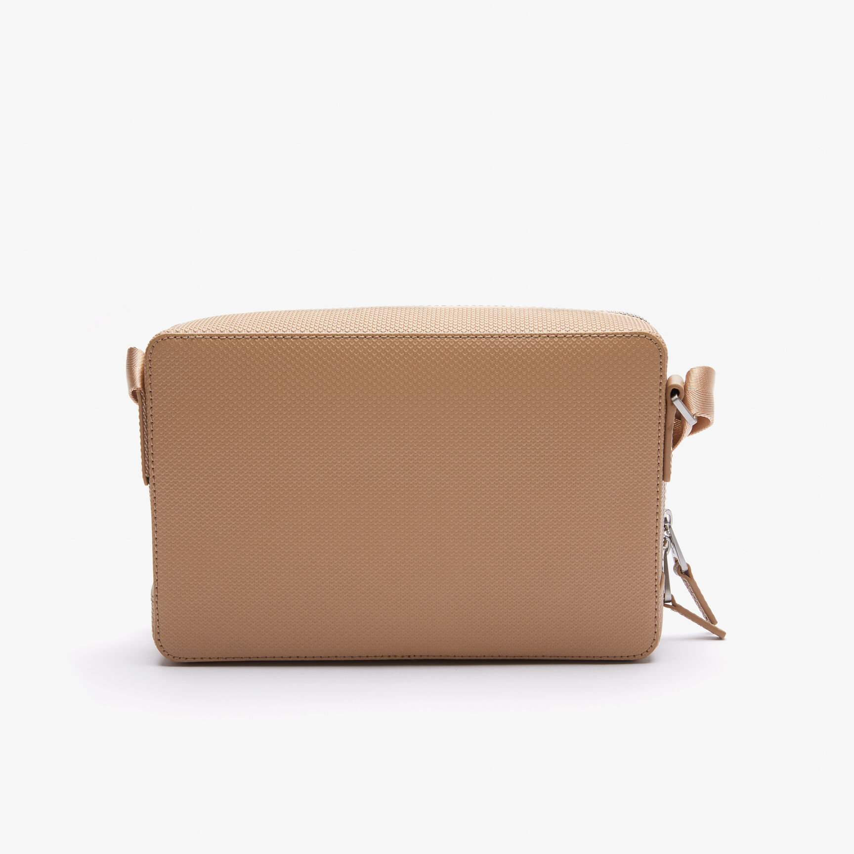 Unisex Chantaco Matte Stitched Leather Zippered Crossbody Bag