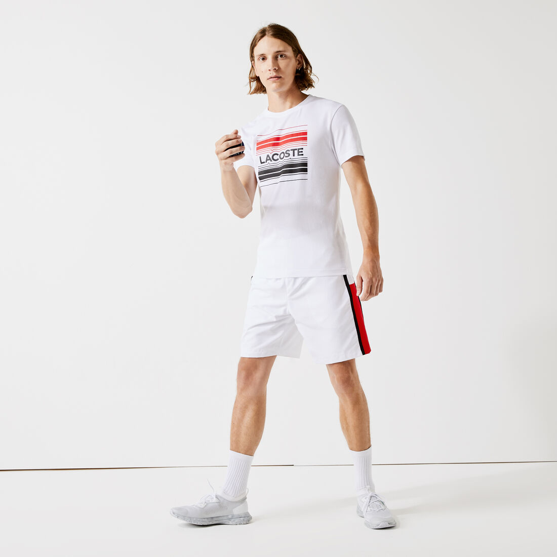 Men's Lacoste SPORT Stylized Logo Print Organic Cotton T-shirt