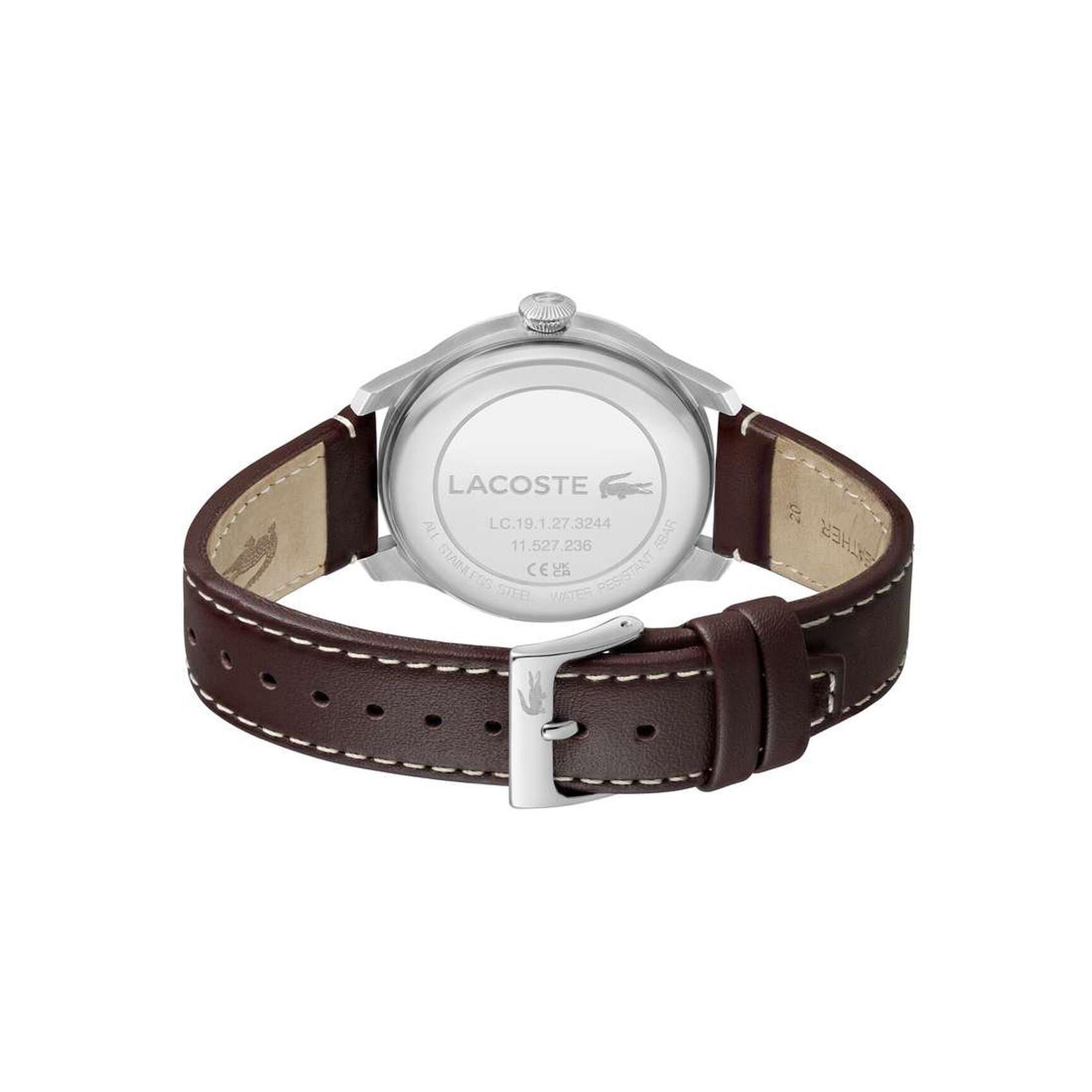 Men Leather 3 Hand Quartz Watch