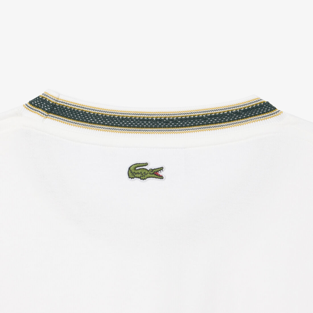 French Made Badge Accent Striped T-shirt lacoste french made badge accent striped t shirt