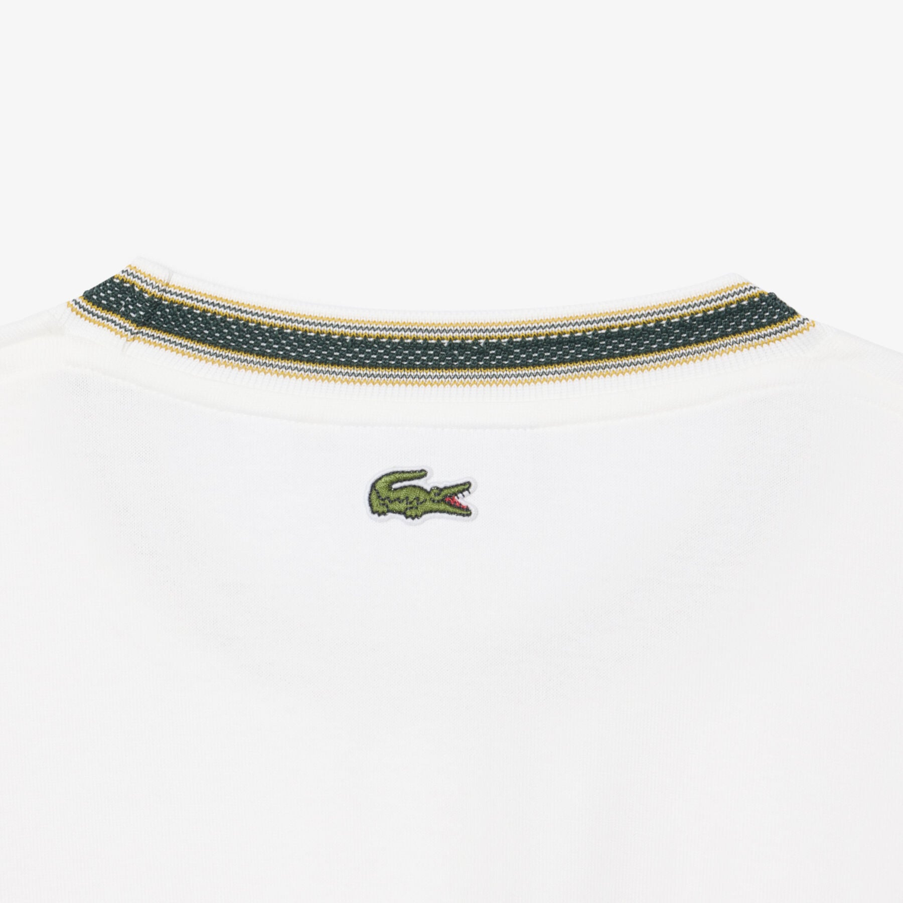 French Made Badge Accent Striped T-shirt lacoste french made badge accent striped t shirt