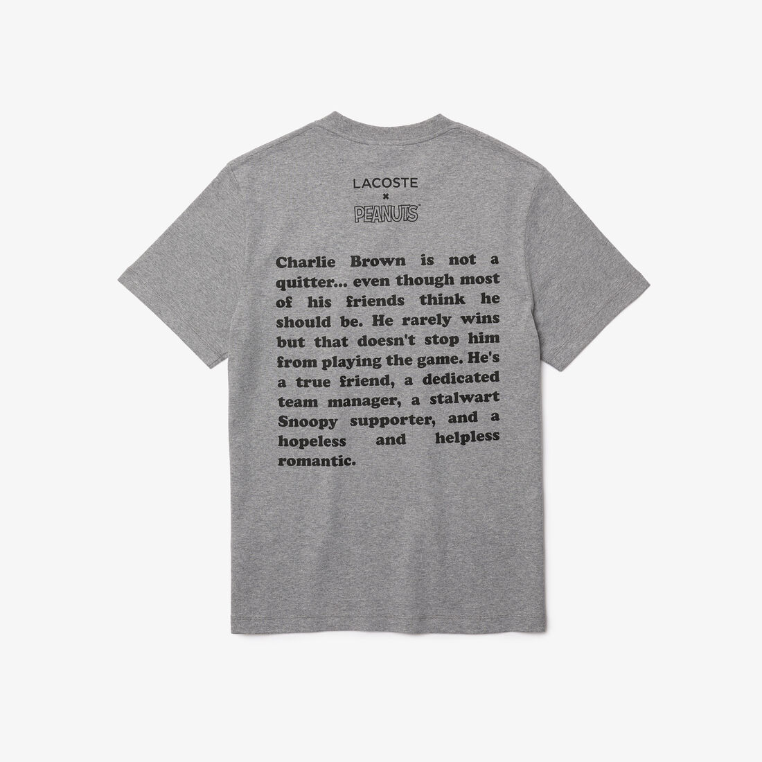 تيشيرت رجالي من القطن العضوي بياقة مستديرة من Lacoste x Peanuts تيشيرت رجالي من القطن العضوي بياقة مستديرة من Lacoste x Peanuts