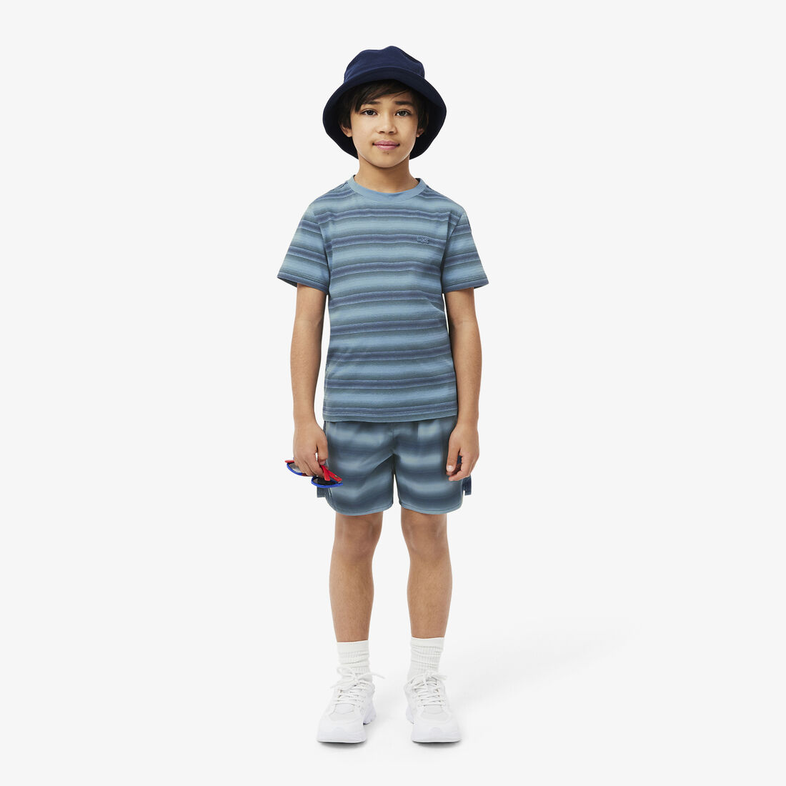 تي شيرت قطني بطبعة مخططة تي شيرت قطني بطبعة مخططة