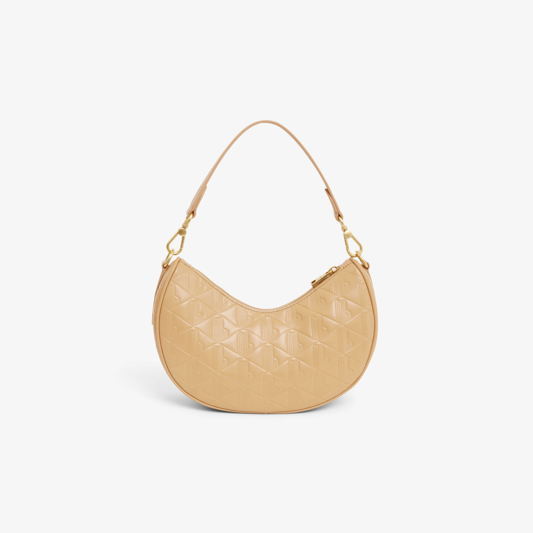 lacoste maheki embossed leather half moon purse