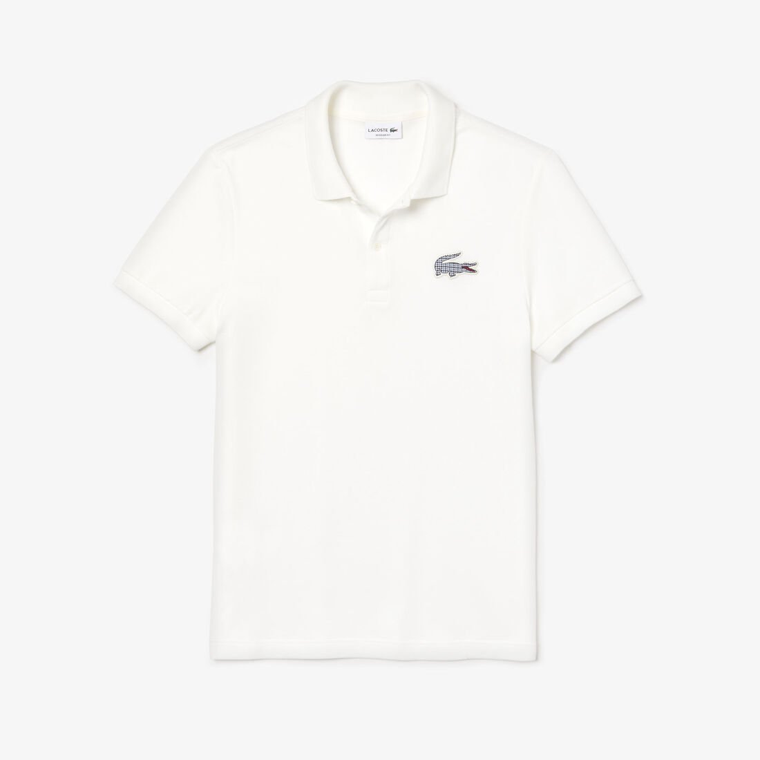 Men's Lacoste Regular Fit Check Croc Badge Piqué Polo Shirt