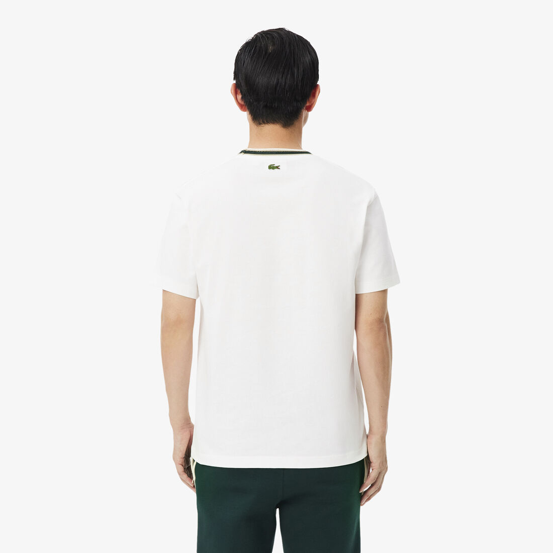 French Made Badge Accent Striped T-shirt lacoste french made badge accent striped t shirt