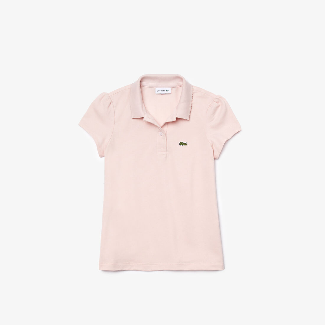Scalloped Collar Mini Pique Polo Shirt Scalloped Collar Mini Pique Polo Shirt