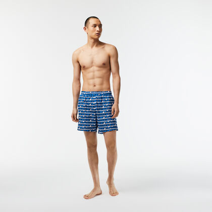 Men’s Lacoste Two-tone Print Swim Trunks