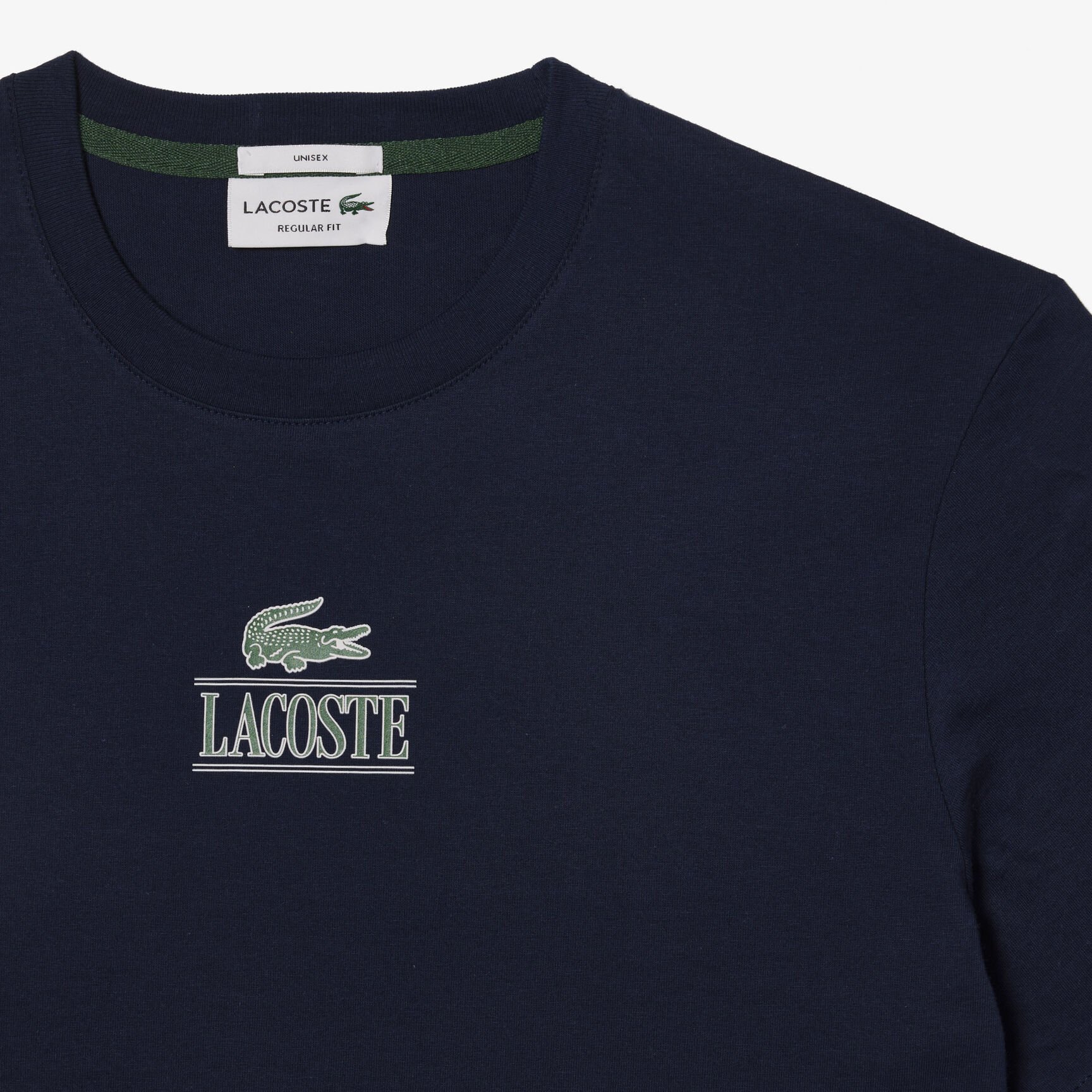 تي شيرت جيرسيه قطن بطبعة مميزة لكلمة Lacoste تي شيرت جيرسيه قطن بطبعة مميزة لكلمة Lacoste