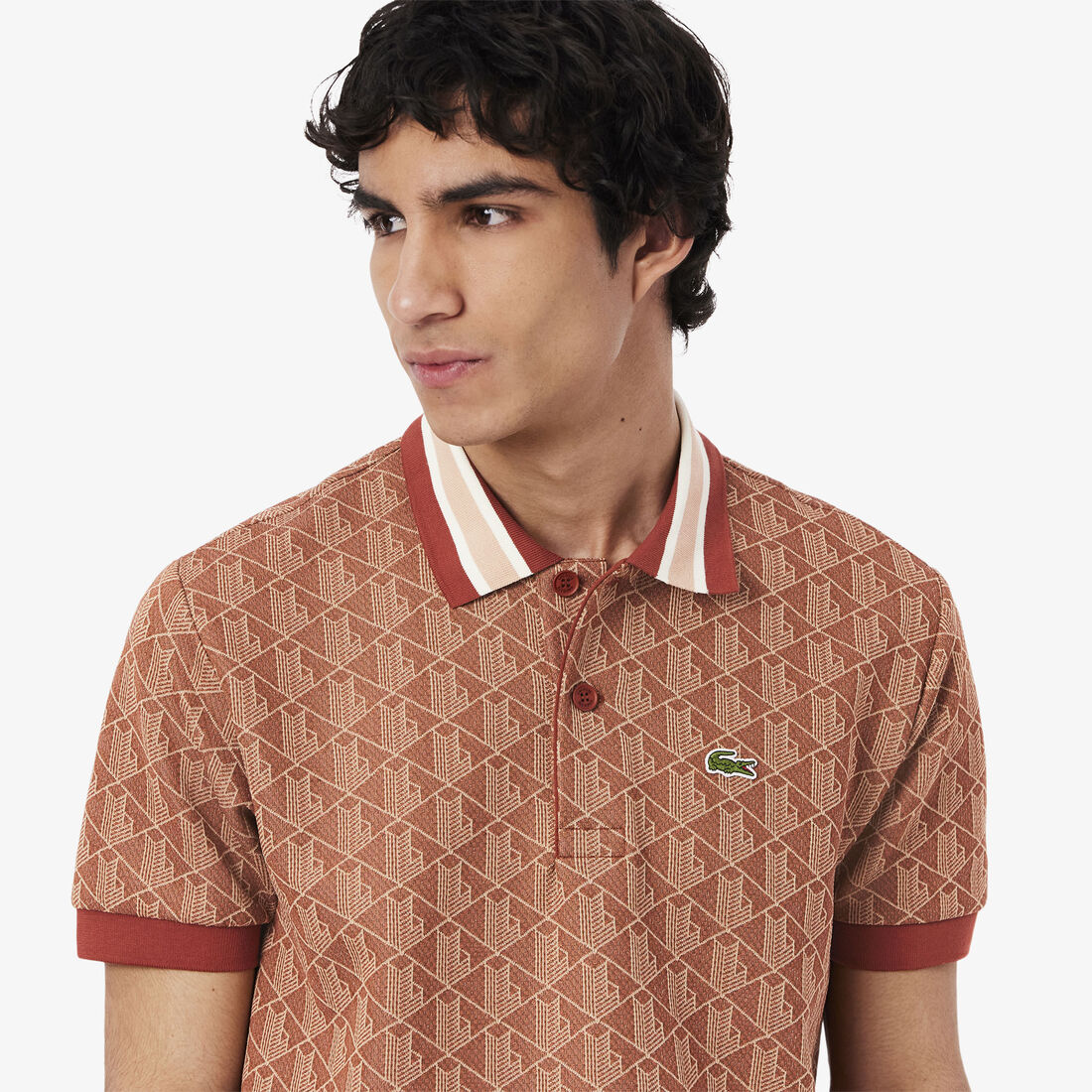 Classic Fit Monogram Jacquard Polo Shirt Classic Fit Monogram Jacquard Polo Shirt