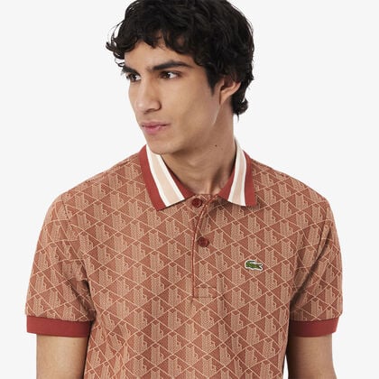 Classic Fit Monogram Jacquard Polo Shirt Classic Fit Monogram Jacquard Polo Shirt