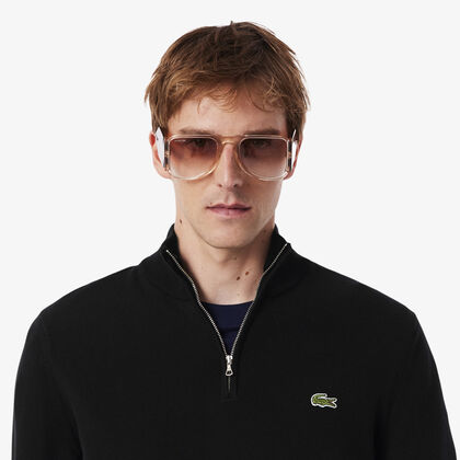 سترة قطنية بسحاب وياقة عالية