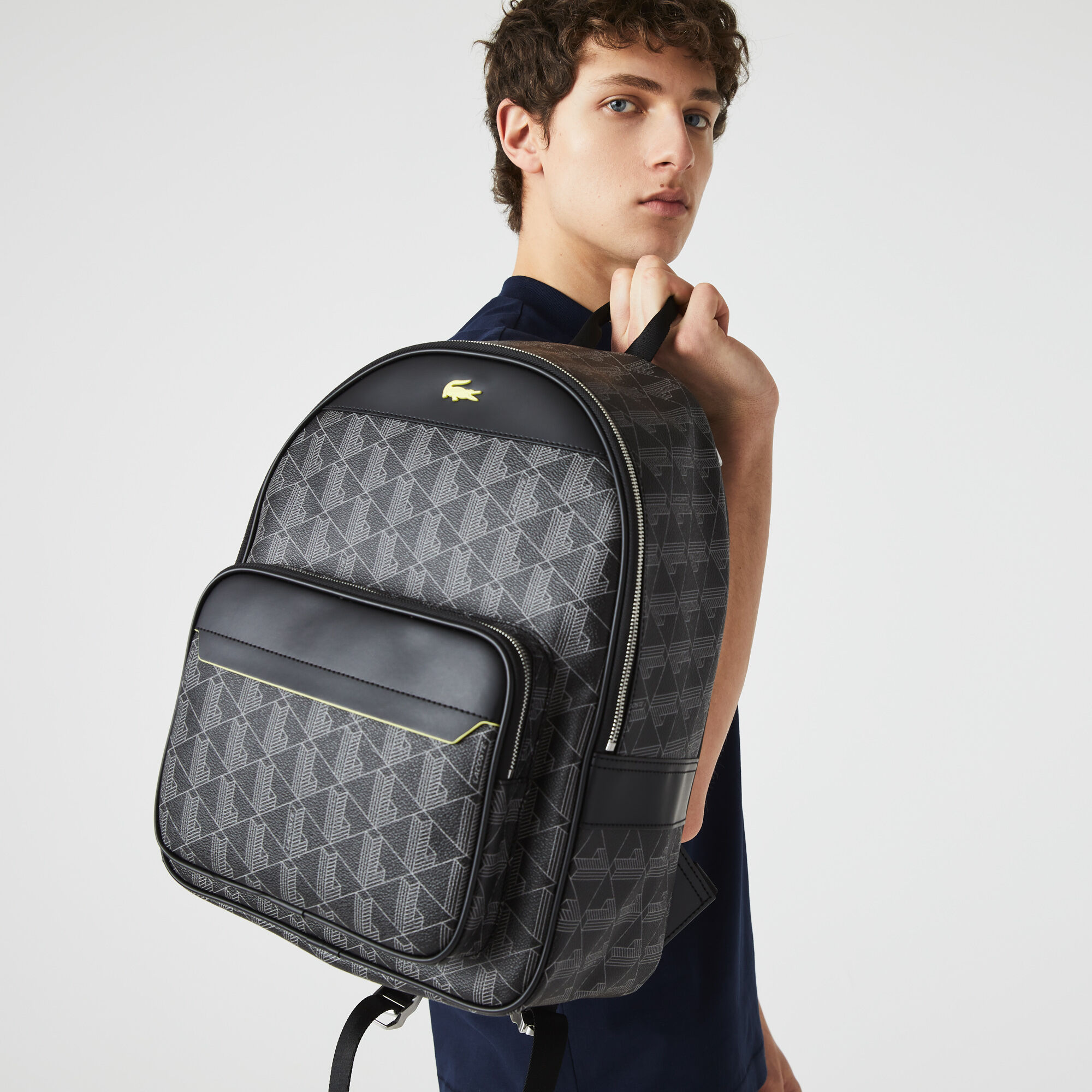 Buy Men's The Blend Monogram Canvas Backpack | Lacoste QA