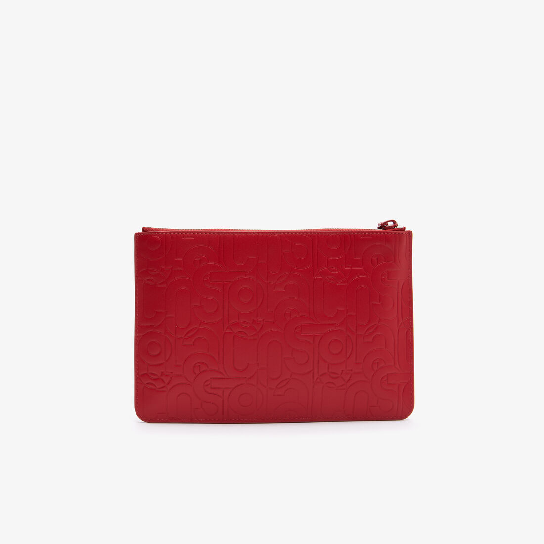 Women’s Lacoste Large Embossed Leather Zip Clutch Women’s Lacoste Large Embossed Leather Zip Clutch