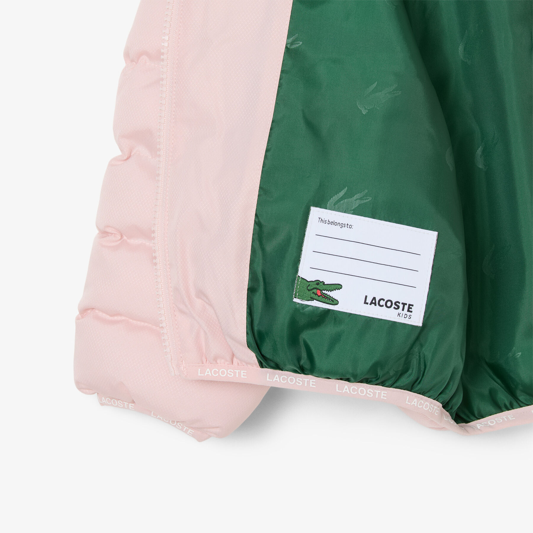 lacoste unisex hooded diamond taffeta puffed jacket