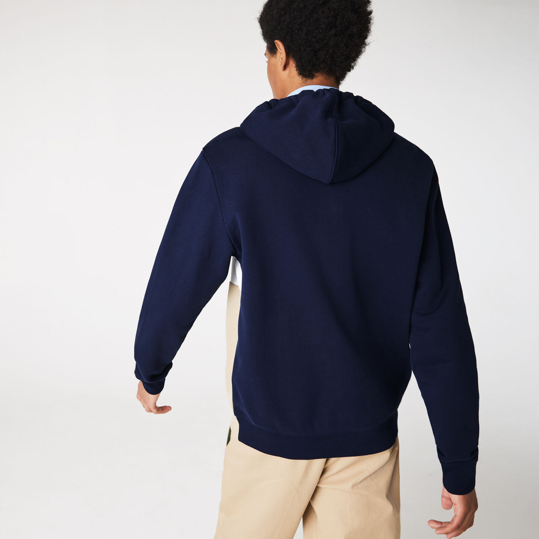 Men's Colourblock Fleece Zippered Hooded Sweatshirt lacoste men s colourblock fleece zippered hooded sweatshirt