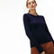 lacoste women s crew neck wool jersey sweater
