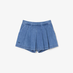lacoste pleated denim skort