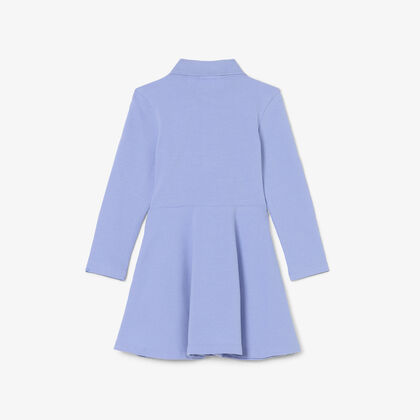 فستان بولو بيكيه مطاطي بأكمام طويلة