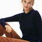lacoste women s crew neck wool jersey sweater