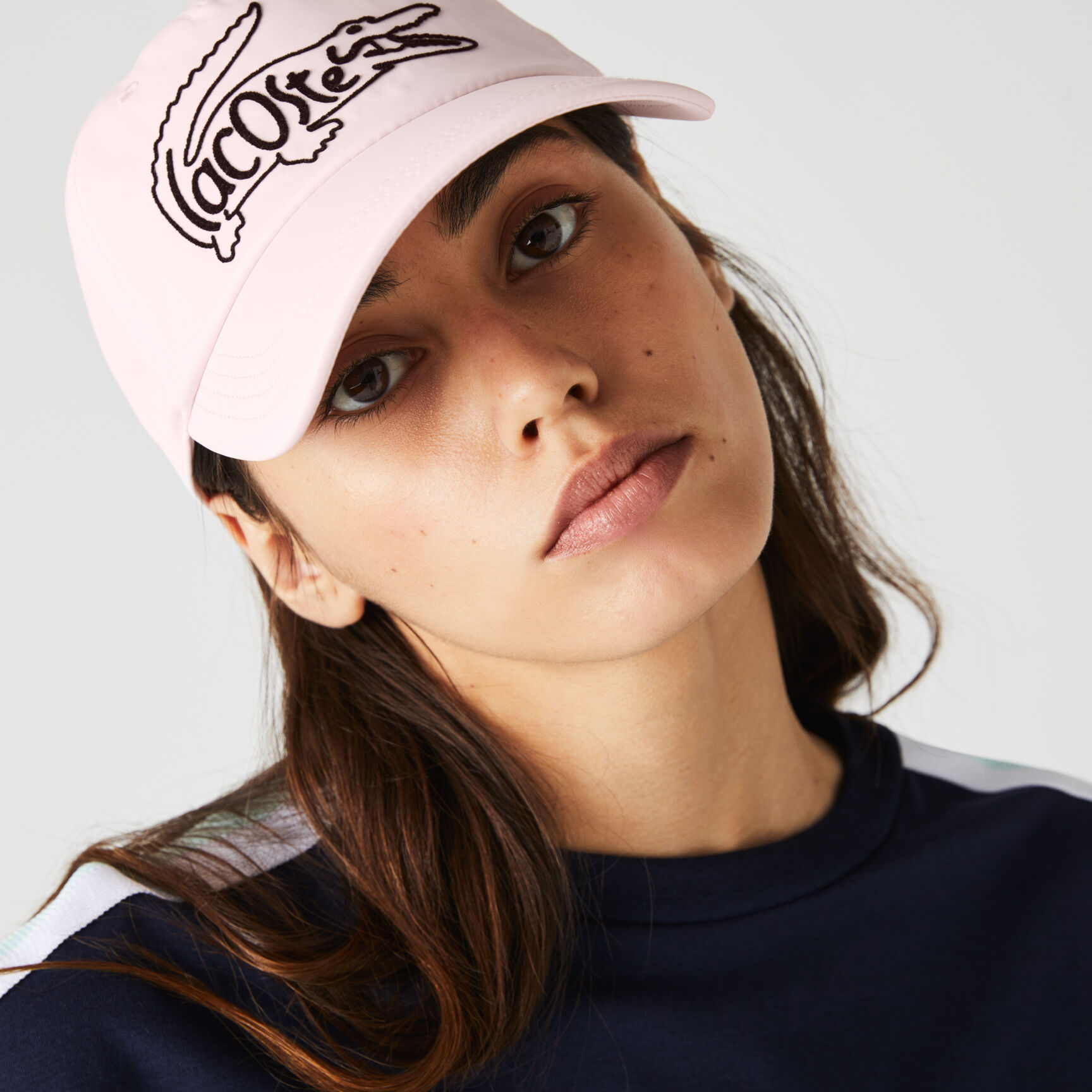 Women's Signature Crocodile Print Lightweight Nylon Cap Women's Signature Crocodile Print Lightweight Nylon Cap