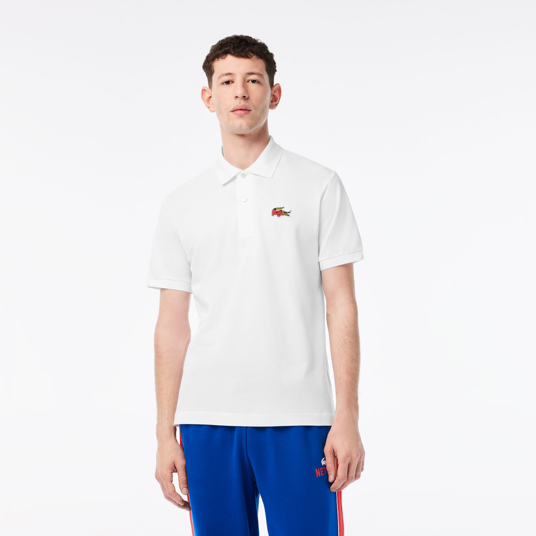 تيشيرت بولو قطن عضوي للرجال مجموعة Lacoste x Netflix تيشيرت بولو قطن عضوي للرجال مجموعة Lacoste x Netflix