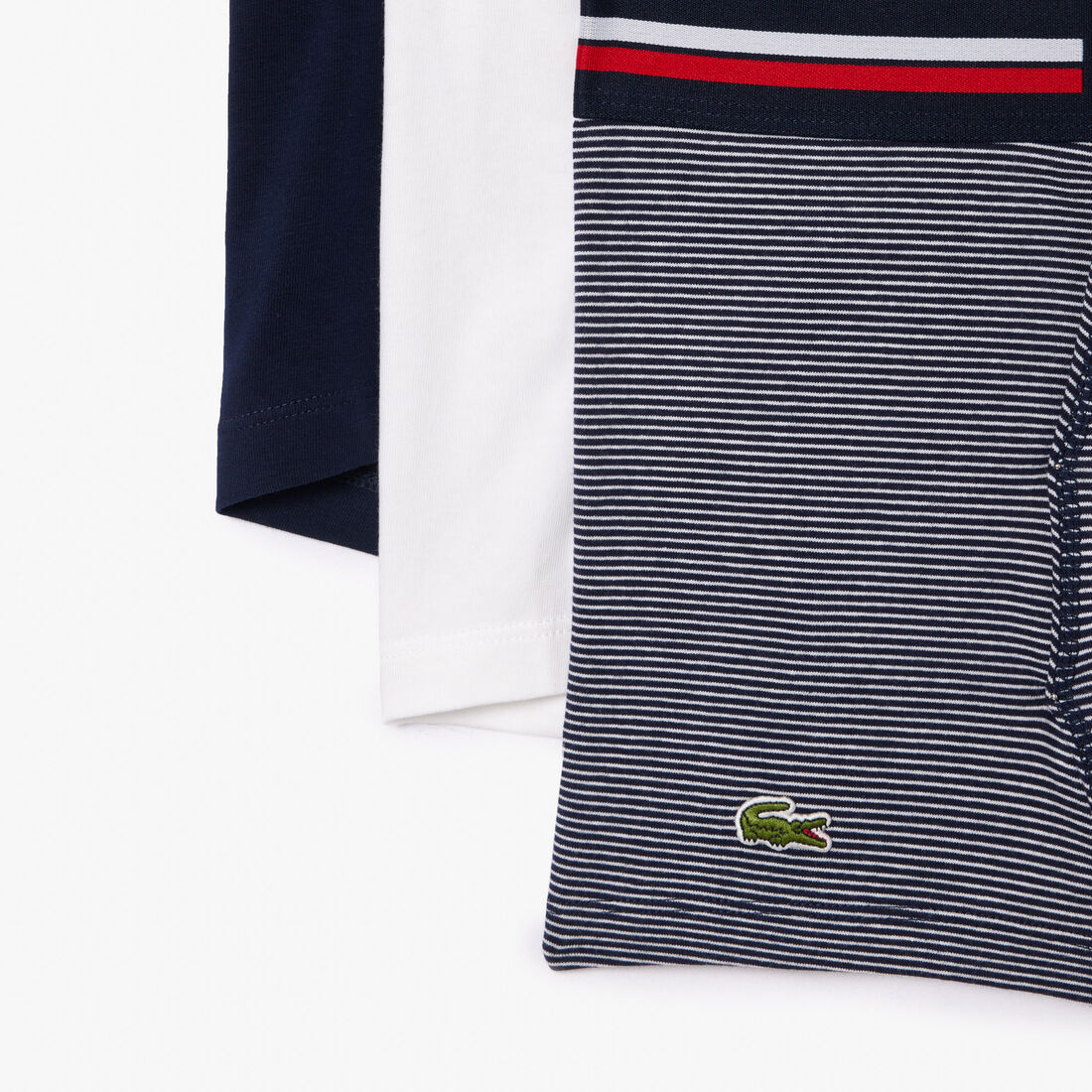 طقم بوكسر بحزام خصر بثلاثة ألوان وشعار الماركة، 3 قطع طقم بوكسر بحزام خصر بثلاثة ألوان وشعار الماركة، 3 قطع