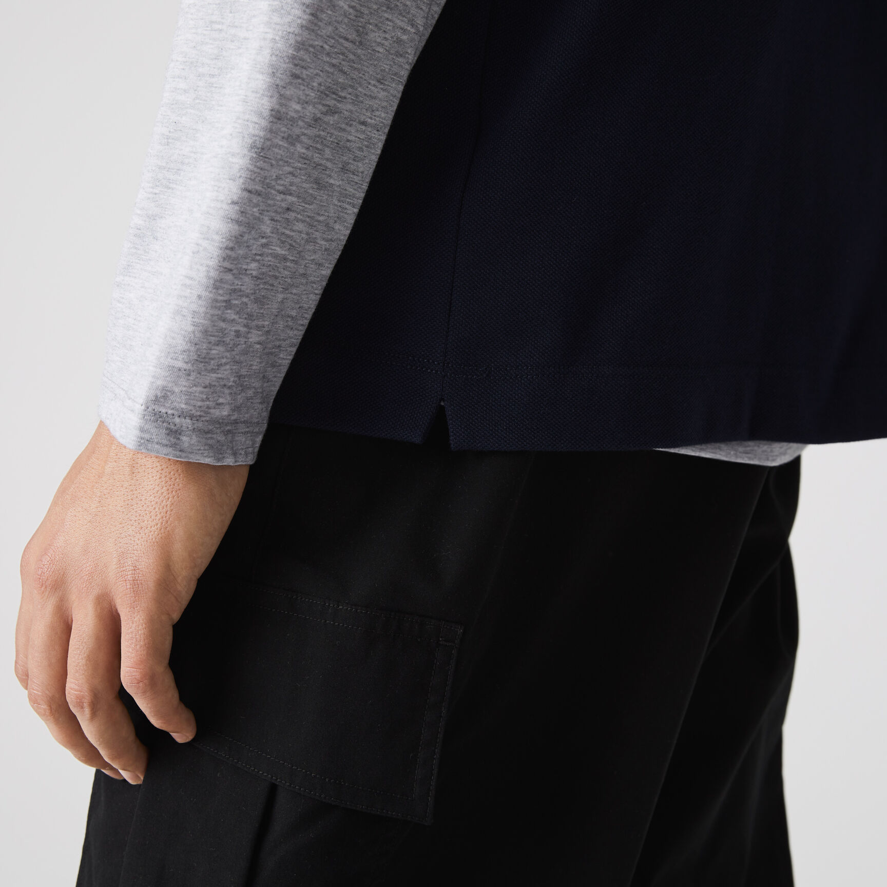 Men&rsquo;s Lacoste Classic Fit Striped Accents Cotton Piqu&eacute; Polo Shirt