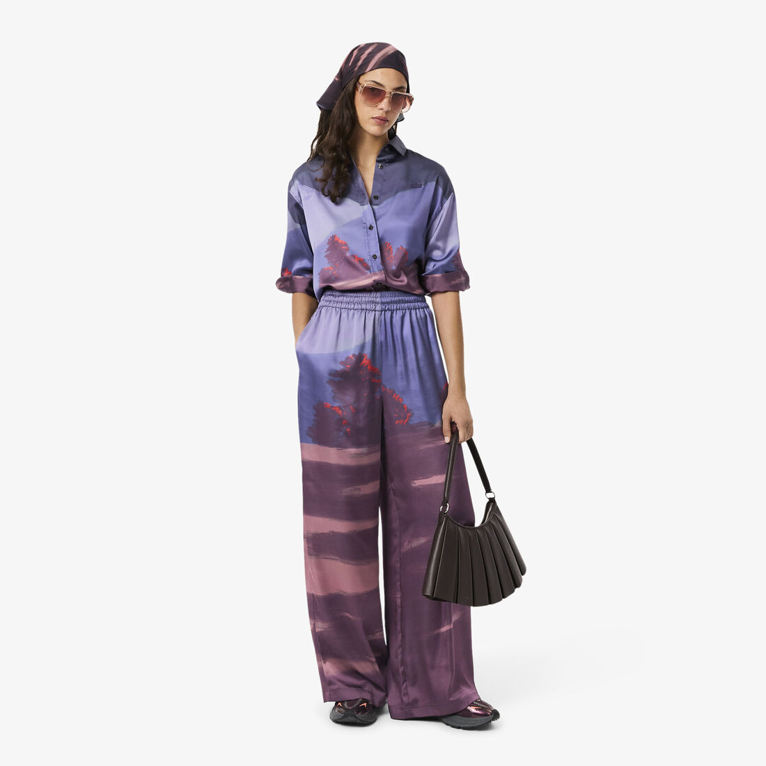 بنطلون بطبعة مناظر طبيعية كبيرة الحجم بنطلون بطبعة مناظر طبيعية كبيرة الحجم