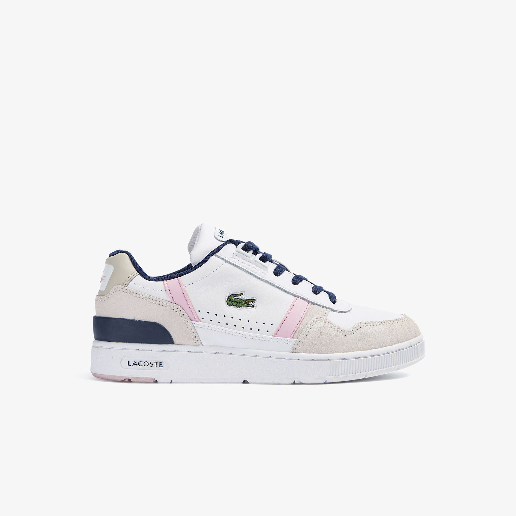 Women's Lacoste T-Clip Leather Color-Pop Sneakers