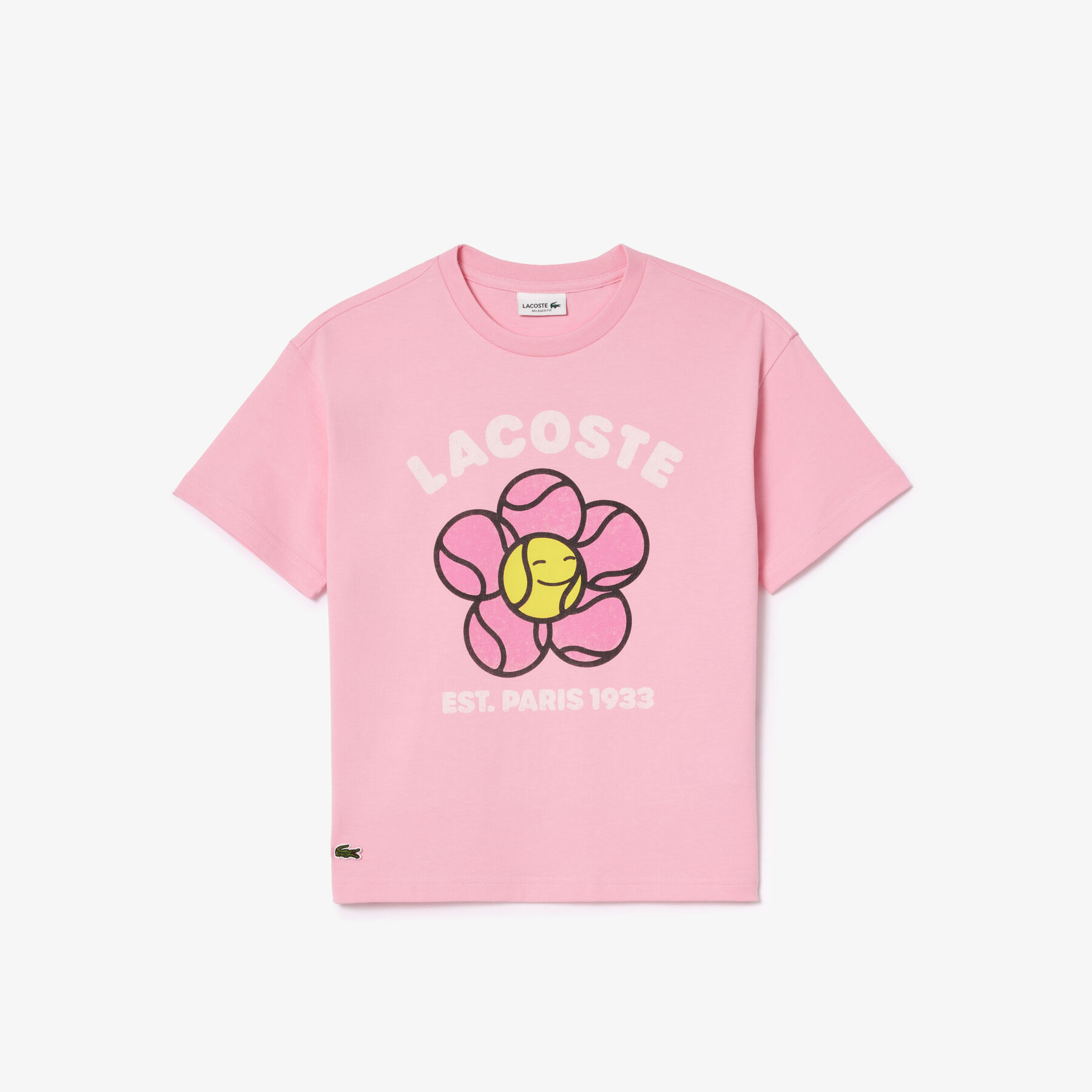 lacoste vintage flower printed t shirt