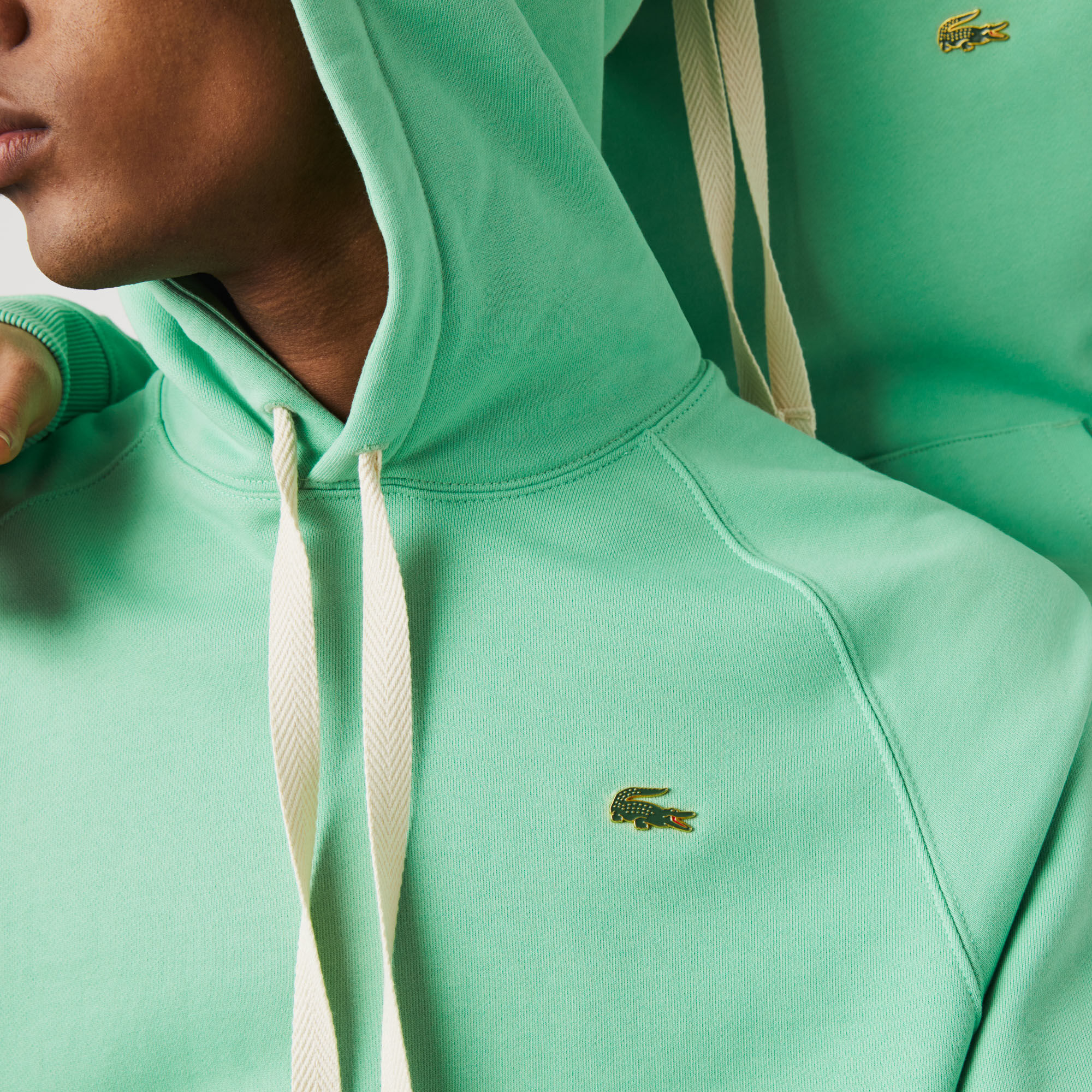 Unisex Lacoste LIVE Hooded Cotton Sweatshirt Unisex Lacoste LIVE Hooded Cotton Sweatshirt