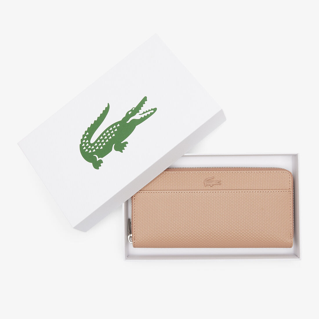 Unisex Chantaco Zipped Embossed Pique Leather Large Wallet Unisex Chantaco Zipped Embossed Pique Leather Large Wallet