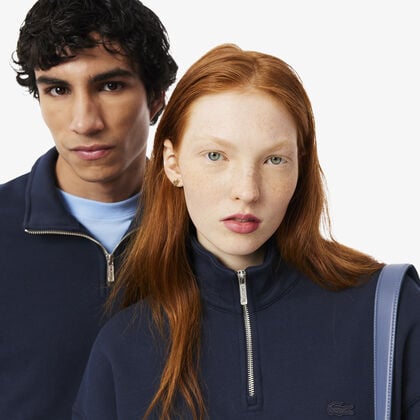 سويت شيرت من الصوف الثقيل بسحاب على الرقبة سويت شيرت من الصوف الثقيل بسحاب على الرقبة