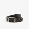 lacoste smooth leather belt and 2 buckle gift set