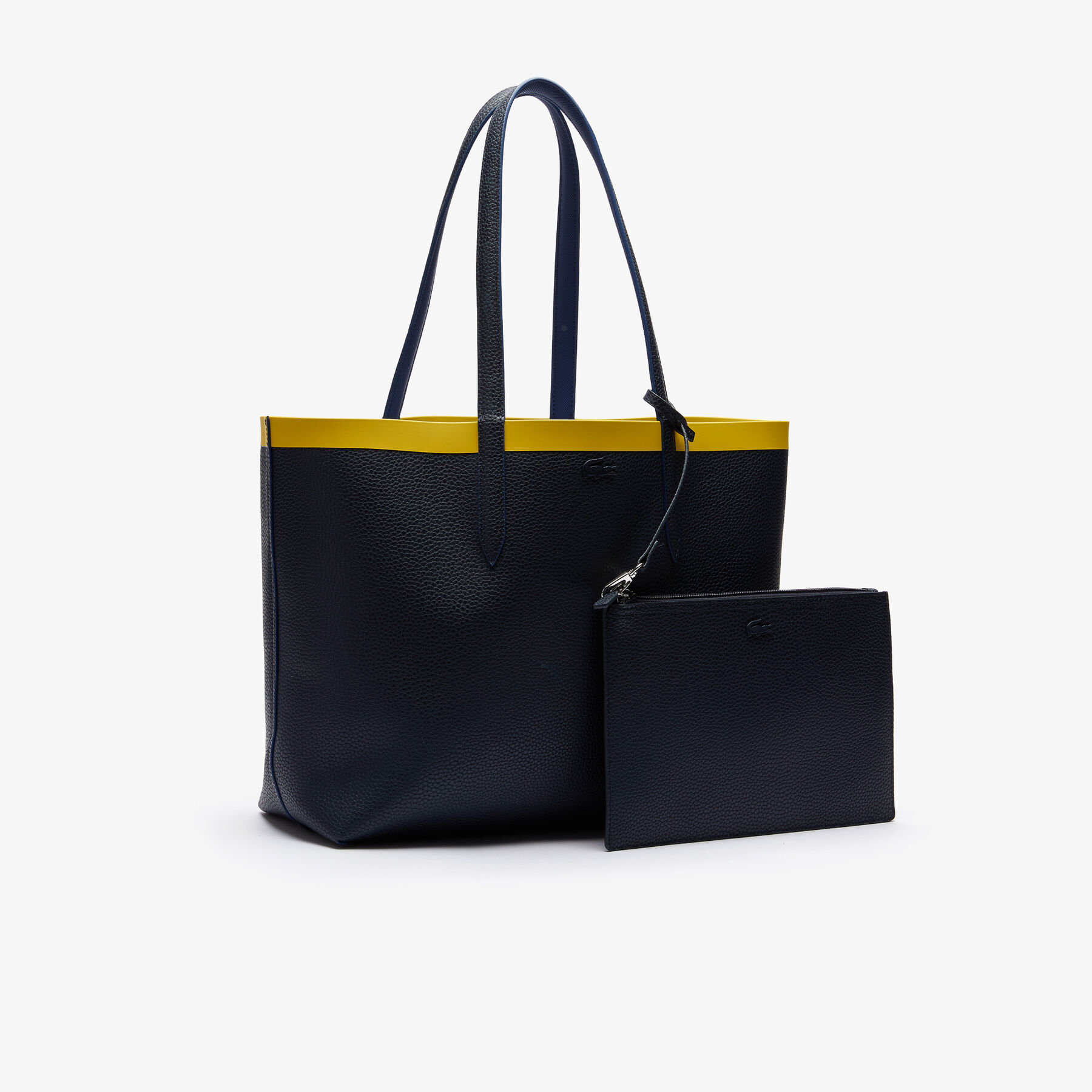 Women's Anna Reversible Contrast Band Coated Canvas Tote Bag lacoste women s anna reversible contrast band coated canvas tote bag