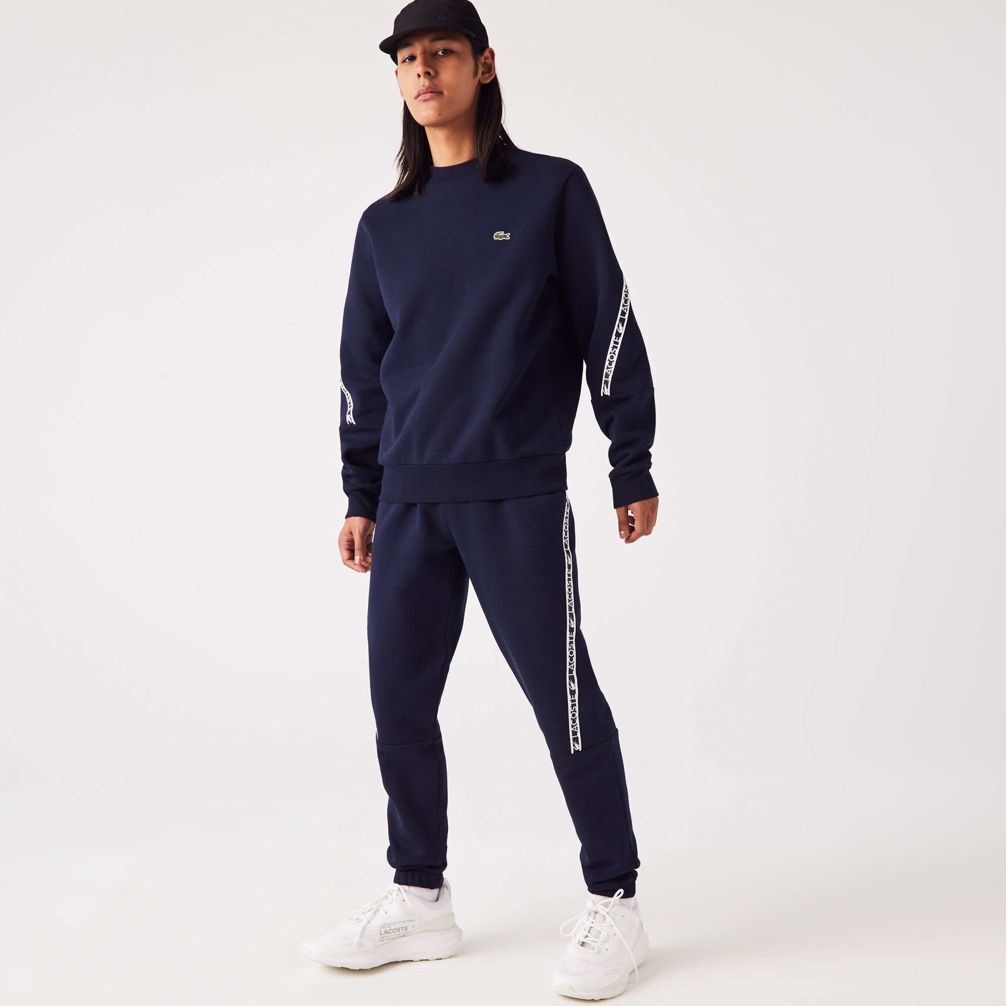 Buy Men s Lacoste Printed Bands Trackpants Lacoste QA