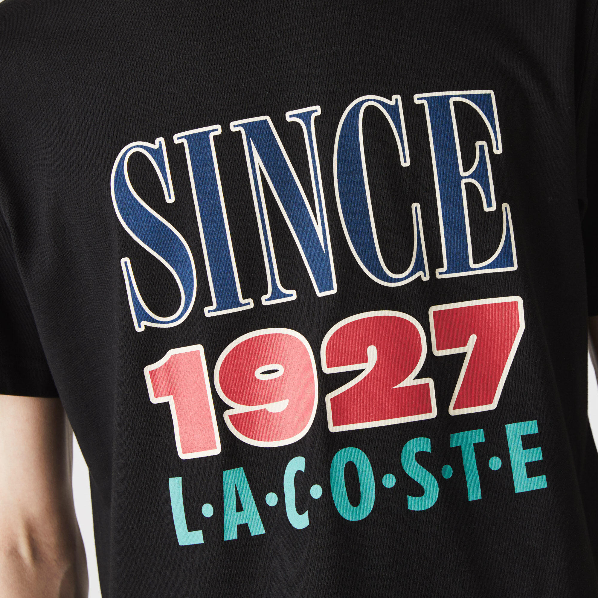 Unisex Lacoste LIVE Print Cotton T-shirt Unisex Lacoste LIVE Print Cotton T-shirt