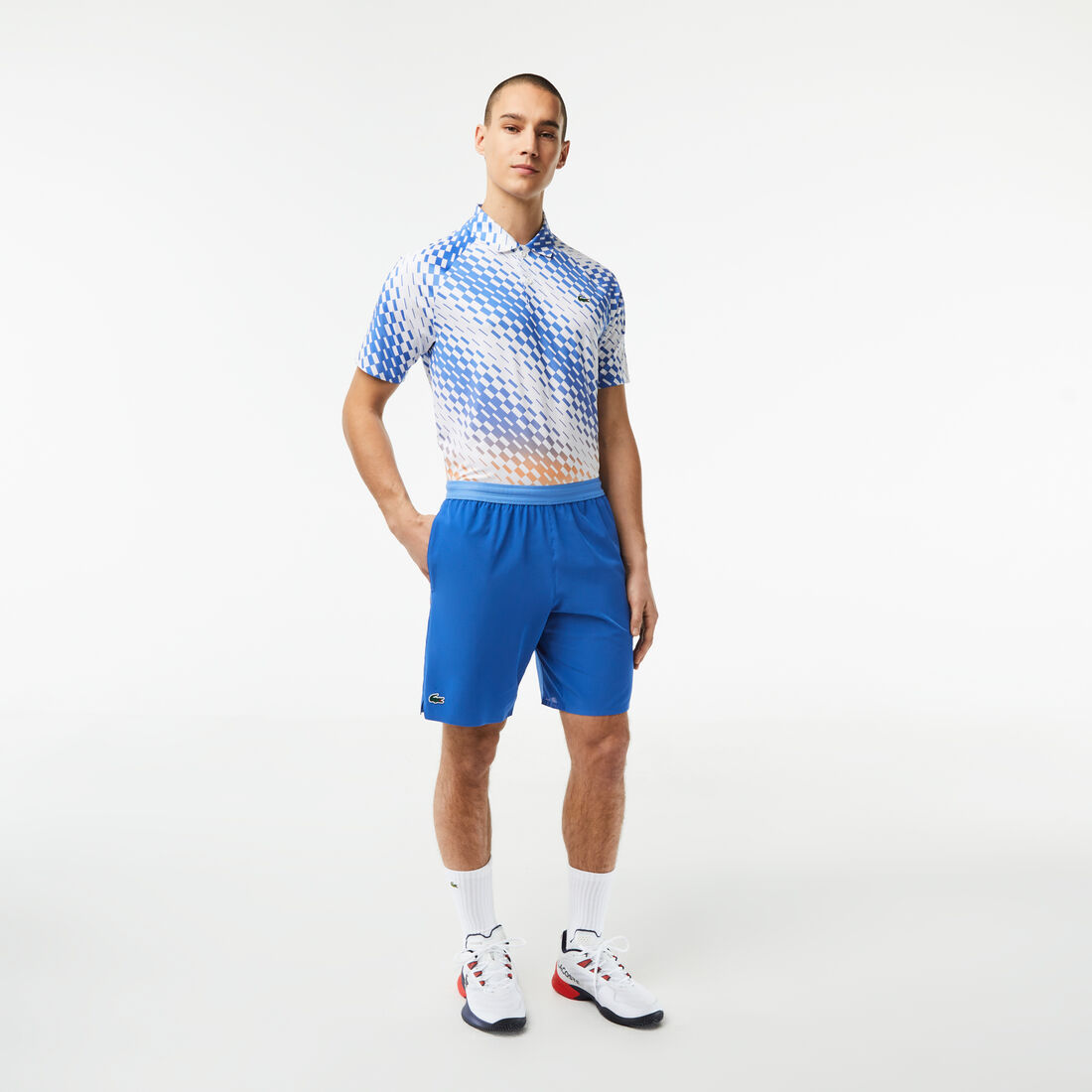 شورت تفتا للرجال مجموعة Lacoste Tennis x Novak Djokovic