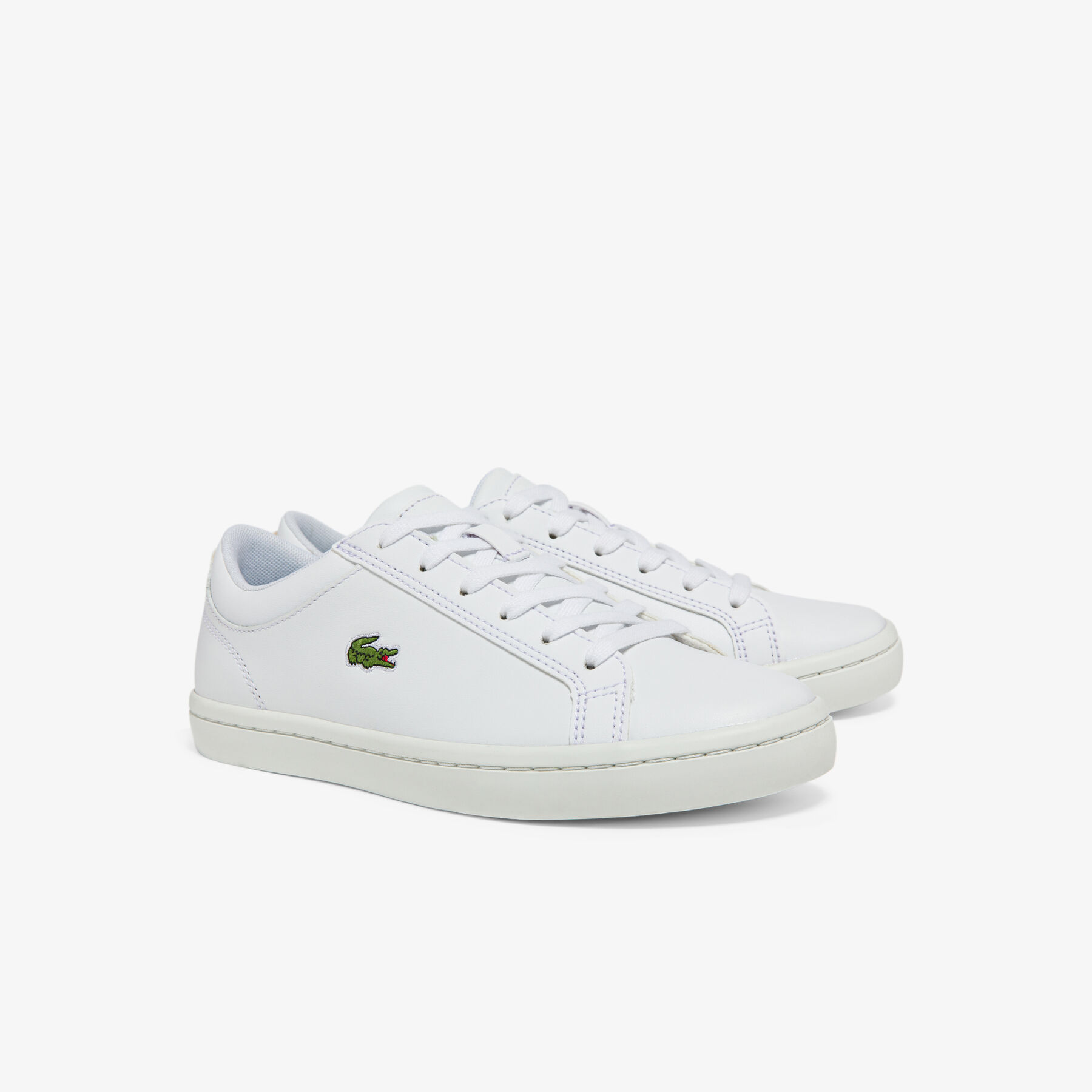 lacoste women s straightset leather trainers