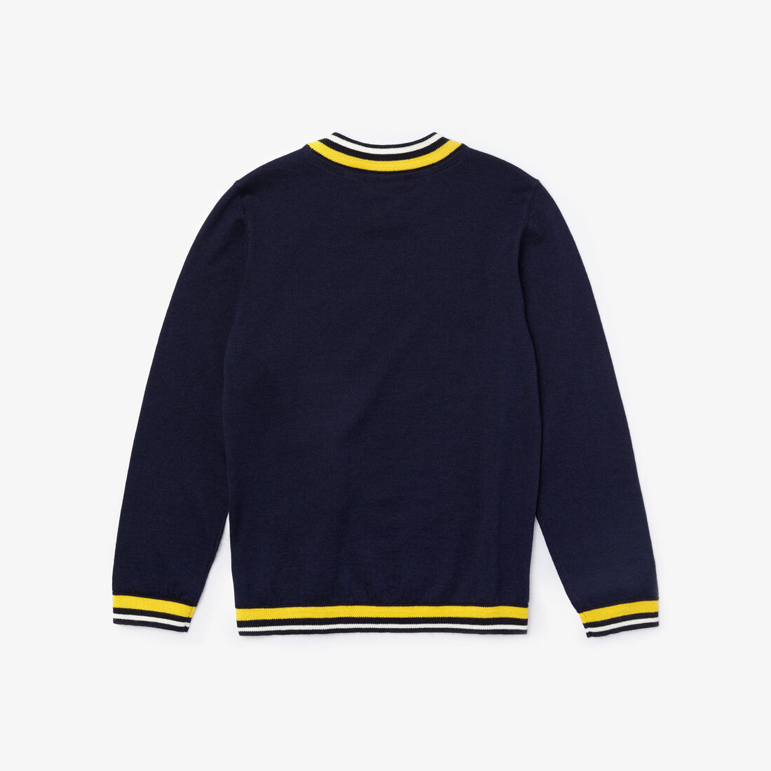 Boys' Striped Details Wool And Cotton Sweater Boys' Striped Details Wool And Cotton Sweater