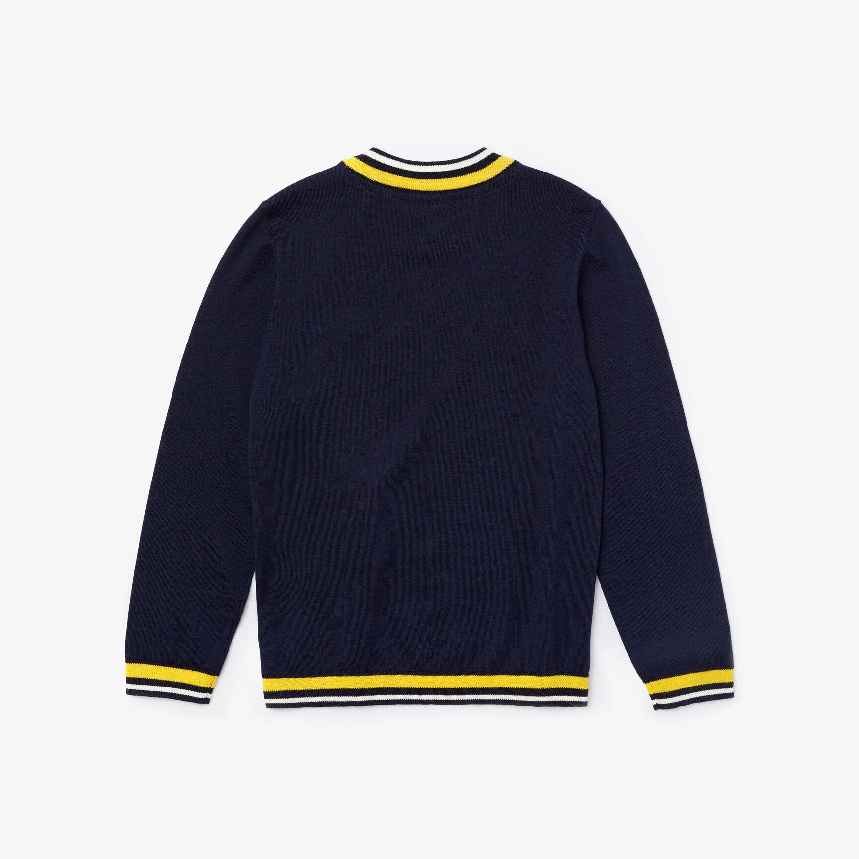 Boys' Striped Details Wool And Cotton Sweater Boys' Striped Details Wool And Cotton Sweater