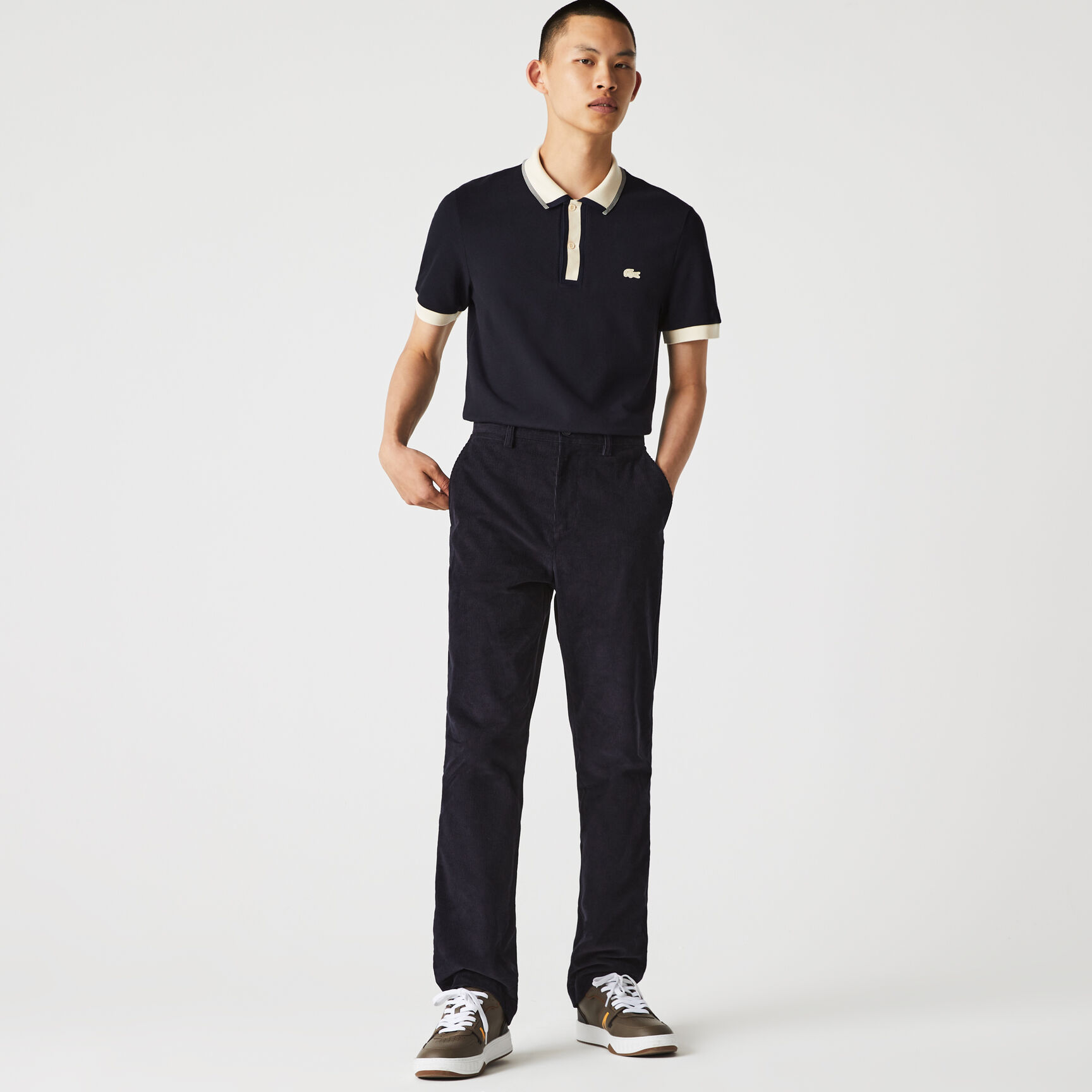 Men’s Lacoste Regular Fit Contrasting Accents Piqué Polo Men’s Lacoste Regular Fit Contrasting Accents Piqué Polo