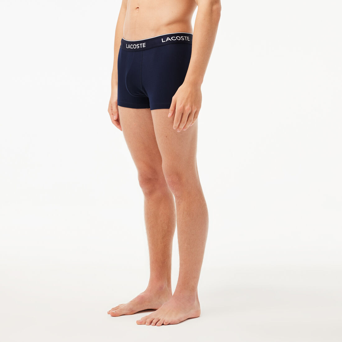 Pack Of 3 Navy Casual Trunks With Contrasting Waistband Pack Of 3 Navy Casual Trunks With Contrasting Waistband