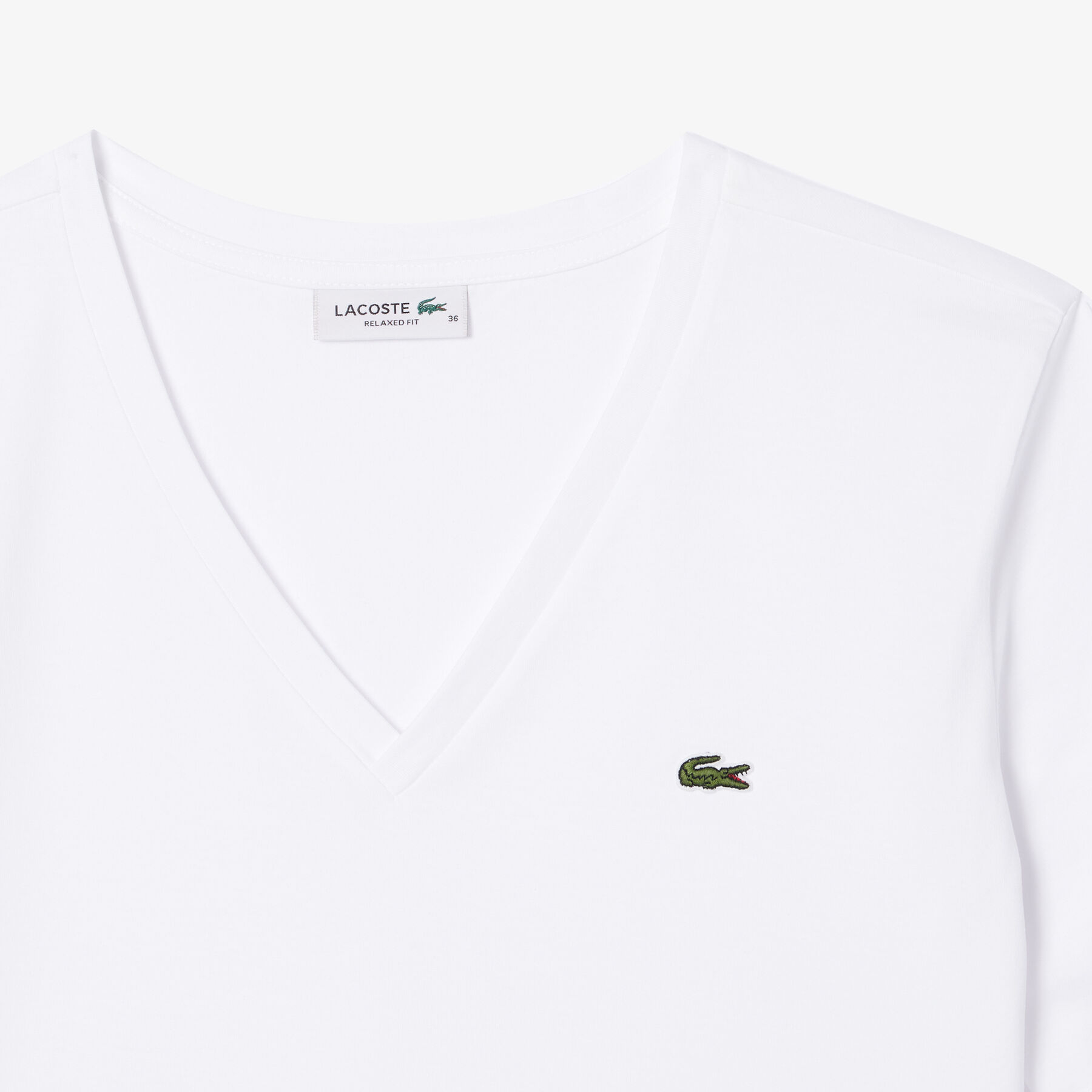 Relaxed Fit Soft Cotton V Neck T-shirt