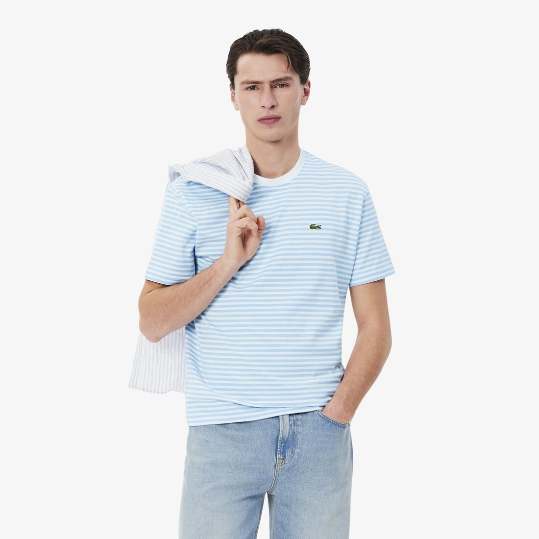 تي شيرت مخطط من القطن الثقيل تي شيرت مخطط من القطن الثقيل